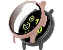 Stravo Screen protector case voor Garmin Vivoactive 5 - Full Cover Hard Case / Beschermend Hoesje - Roze - Garmin Smartwatch screenprotectors