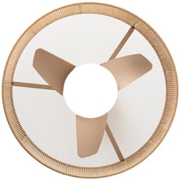 CREATE - Stille plafondventilator 25W met licht - Zand - Ø55cm - WIND LAMP WOVEN — thumbnail 3