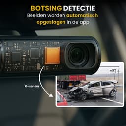 Clerby - Dashcam Mini 2K - Auto Nachtzicht - Botsingdetectie - Zwart — thumbnail 3