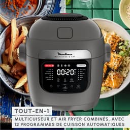 Multikoker en Airfryer: 12 Programma's, 6L Capaciteit, Koken op 2 Niveaus — thumbnail 4
