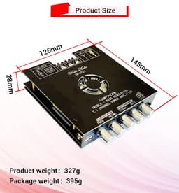 2.1-kanaals Bluetooth digitale versterkermodule met hoge en lage tonen — thumbnail 3