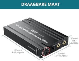 Hoofdtelefoonversterker voor HiFi Audio - Draagbare en Oplaadbare Stereo voor MP3, MP4, Telefoons en Computers — thumbnail 4