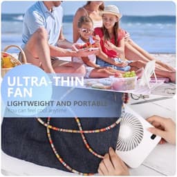Opvouwbare USB-ventilator voor bureau en camping - 5 snelheden, 180 graden verstelbaar — thumbnail 2