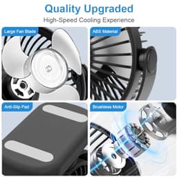 Mini USB Tafelventilator - Stil, 360 Graden Rotatie, 3 Snelheden voor Thuis en Kantoor — thumbnail 5