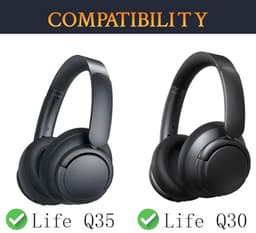 Cooling Gel Earpads Replacement for Life Q30/Q35 Headphones - Comfortable and Soundproof — thumbnail 1