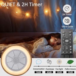 Plafondventilator met Licht en Afstandsbediening - Traploos en Stil met 6 Snelheden - Voor Winter en Zomer — thumbnail 3