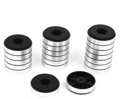 Allecto plus - Geluiddempende pads voor speaker stands en subwoofers 20 stuks - Zilverkleurig