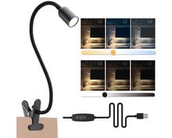 Azomor® Flexibele LED-leeslamp met klem en instelbare kleurtemperaturen