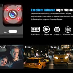 Dashcam - Automonitorcamera - 1080p dubbele lens - usb lader - 32GB SD card - sigaretten module - HD-videorecorder, groothoekweergave - naadloze loop-opname - voor rijveiligheid, parkeerveiligheid en roadtrips — thumbnail 3