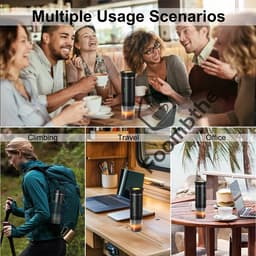 Draadloos Elektrisch - Portabele Espresso Koffiemachine - 3-in-1 Capsule en Poeder - Koffiemaker - Voor Reizigers en Kampeerders — thumbnail 5