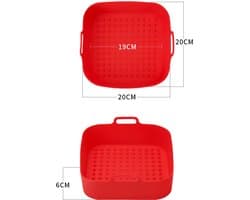 2 stuks vierkante silicone luchtkoker silicone bakplaat herbruikbare bakplaat cake pallet mat bakken pad - rood