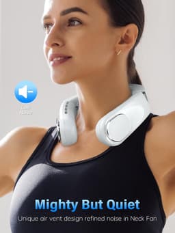 Opvouwbare Draagbare Halsventilator met 4 Turbo-instellingen en 5200 mAh Batterij voor Persoonlijke Koeling — thumbnail 5