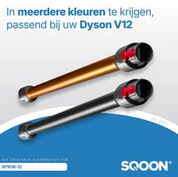SQOON® Zuigbuis geschikt voor Dyson V12 detect donkergrijs/zwart - Model 971518-12 — thumbnail 4