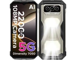 DOOGEE V MAX S 5G-Robuuste Smartphone-Robuuste Telefoon- 22000 mAh/33 W -24 GB RAM+ 256 GB ROM- 6,58 inch + 120 Hz - Kampeerlamp - Nachtzichtcamera- Android 14- Face ID-IP68-Dubbele luidsprekers-Titanium
