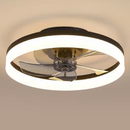 Stille plafondventilator met verlichting - 50 cm, afstandsbediening, 6 windsnelheden, 3 kleurtemperaturen — thumbnail 1