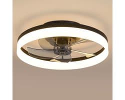 Stille plafondventilator met verlichting - 50 cm, afstandsbediening, 6 windsnelheden, 3 kleurtemperaturen