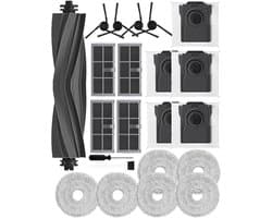 22 stuks accessoires geschikt voor Dreame X40 Ultra/L40 Ultra /X40 Master robotstofzuiger - Onderdelen - 1 rolborstel - 4 zijborstels - 5 actieve koolstofzakken - 4 actieve koolstoffilters - 6 reinigingsdoekjes - Onderhoudsset