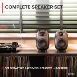 Stereo set - Audizio RS60 HiFi speakers - Boekenplank speakers - Bluetooth - Donkergrijs - 120W — thumbnail 2
