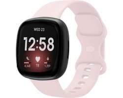 Strap-it Smartwatch bandje - siliconen horlogebandje geschikt voor Fitbit Versa 3 / Fitbit Versa 4 / Fitbit Sense / Fitbit Sense 2 - zandroze - Maat: Maat S
