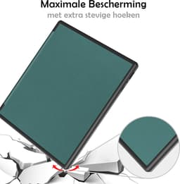 Hoes Geschikt voor Kobo Elipsa 2E - E-reader Bescherm Hoesje Case Sleep Cover Trifold - Hoes Geschikt voor Kobo Elipsa 2E Hoesje - Donkergroen — thumbnail 5