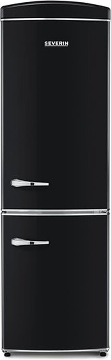 Severin RKG 8998 Retro Combi Koelkast - No Frost - Energieklasse E - Zwart — afbeelding 1