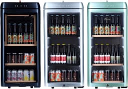 Bierkoelkast Amsterdam Zilver - glazen deur - 85 flessen - Koelkast horeca - Bier koelkast voor Thuis - Flessenkoelkast- Drank koelkast - Bierkast — thumbnail 6