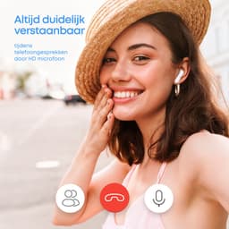 SoundFront Pro Draadloze Oordopjes - Bluetooth Oortjes - Koptelefoon - Geschikt voor smartphone & laptop - Wit — thumbnail 4