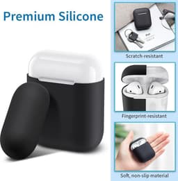 Hoesje / case / beschermhoesje geschikt voor Apple Airpods (gen. 1 &2) - ESR - Zeer mooi ontworpen hoesje,  kwalitatief – Breeze–  geschikt voor draadloos opladen & met led indicator opening – Zwart — thumbnail 2