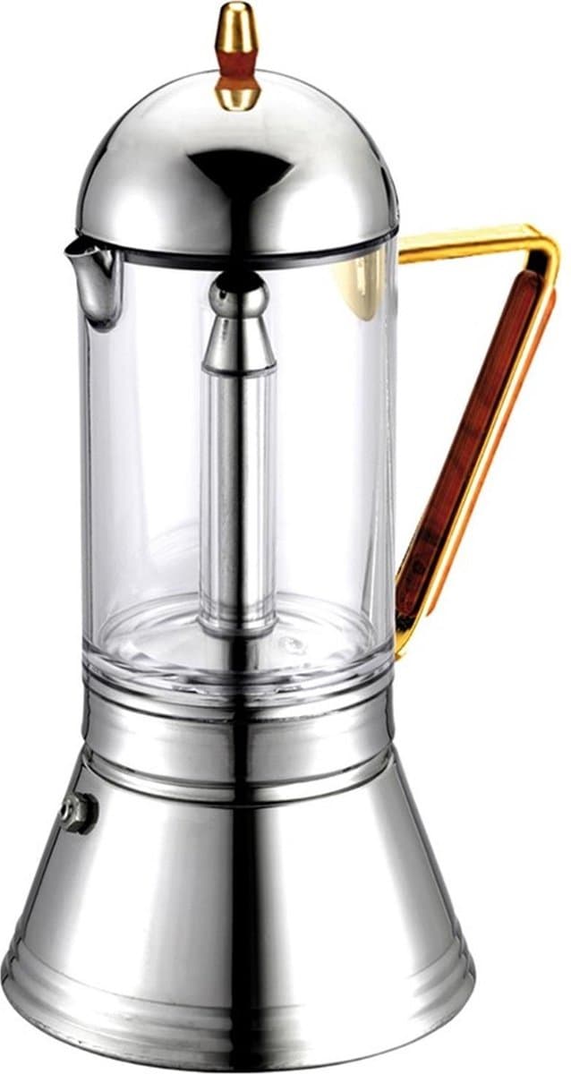 G.A.T. Italia Cristal RVS 4-kops - Percolator 200ml - Inductie - Made in Italy — afbeelding 1