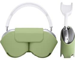 kwmobile cover voor over-ear koptelefoon - Compatibel met Apple AirPods Max / AirPods Max 2 - Van polyester - In pastelgroen