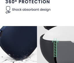 kwmobile cover voor oordopjes case - geschikt voor Anker Soundcore Sport X20 - Trendy beschermhoes draadloze oordopjes in donkerblauw — thumbnail 5