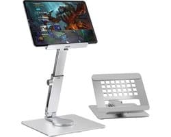 Garpex® Laptop Standaard – Verstelbaar & 360° Draaibaar – Aluminium – Universeel Voor 10 tot en met 17 Inch Apparaten