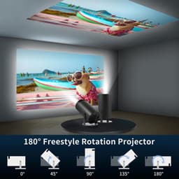 Equivera Mini Beamer - Draagbare Beamer - Beamer - Mini Beamer Projector - Projector - Mini Projector — thumbnail 2