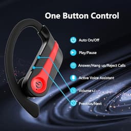 Draagbare bluetooth-hoofdtelefoon voor hardlopen met boog geluidsreductietechnologie - Ideaal voor luisteren naar muziek — thumbnail 5