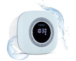 MEDION S66884 Douche radio met Bluetooth (badkamerradio, FM radio, zuignap, LED display, IPX6 waterproof, geïntegreerde oplaadbare batterij, MD43884) blauw