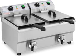 Professionele Elektrische Friteuse met Dubbele Tank 20L - Roestvrijstalen Frituurmachine voor Perfect Gefrituurd Voedsel — thumbnail 2