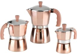Moka Express voor 6 Kopjes - Aluminium Koffiezetapparaat voor Alle Warmtebronnen - Anti-brandgreep — thumbnail 2
