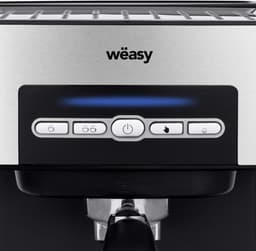 Espressomachine 20 Bar – 850W – 1,6L Watertank – Melkopschuimer met Stoompijp – 1 of 2 Kopjes – Kopjeswarmer – RVS/Zilver — thumbnail 2