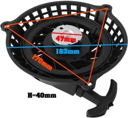 SnelShoppen - 1 x Grasmaaier Trekstarter, Terugtrekstarter, 170 mm, Gatafstand, Compatibel met BIG WHEELER 565 SPEED Grasmaaier, Zwart — thumbnail 3