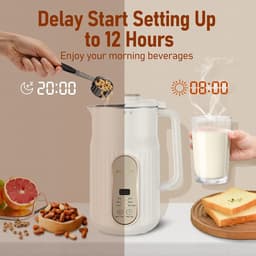 Automatische Amandelmelkmaker voor Zelfgemaakte Plantaardige Melk - 1000ml Capactiteit met Zelfreiniging — thumbnail 3