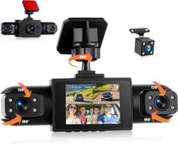 Dashcam met vier lenzen - Dashcam voor Auto - 360-graden Panoramische Dekking - Nachtzicht - Achteruitrijassistentie - 1080P Full HD - Zonder Geheugenkaart — thumbnail 1