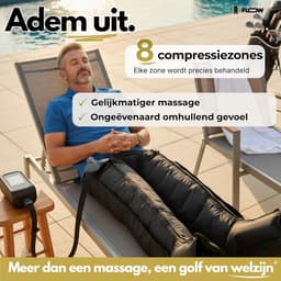SnelShoppen - Beenmassageapparaat Draadloos 8 Zones | Pressotherapie voor Thuis | Lymphatic Drainage Massager | Vermindert Zware Benen en Vochtretenti — thumbnail 5