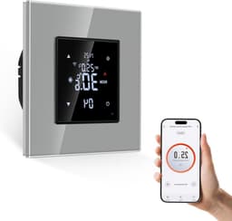 Slimme Thermostaat - Verwarming Regelaar - Constante Temperatuur - Dubbele Temperatuur Sensoren - 86 x 86 cm - Grijs — thumbnail 1