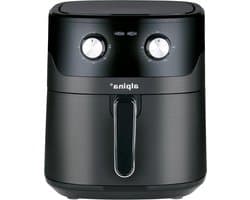 Heteluchtfriteuse XL - Airfryer Frituurpan - Gezond Frituren - 6 Liter Inhoud - 1600 Watt - Zwart