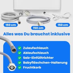 Tafelafwasmachine met tank - Mini afwasmachine camping - Snel vaat reinigen - Zonder vaste wateraansluiting - 42 cm breed - Wit — thumbnail 4