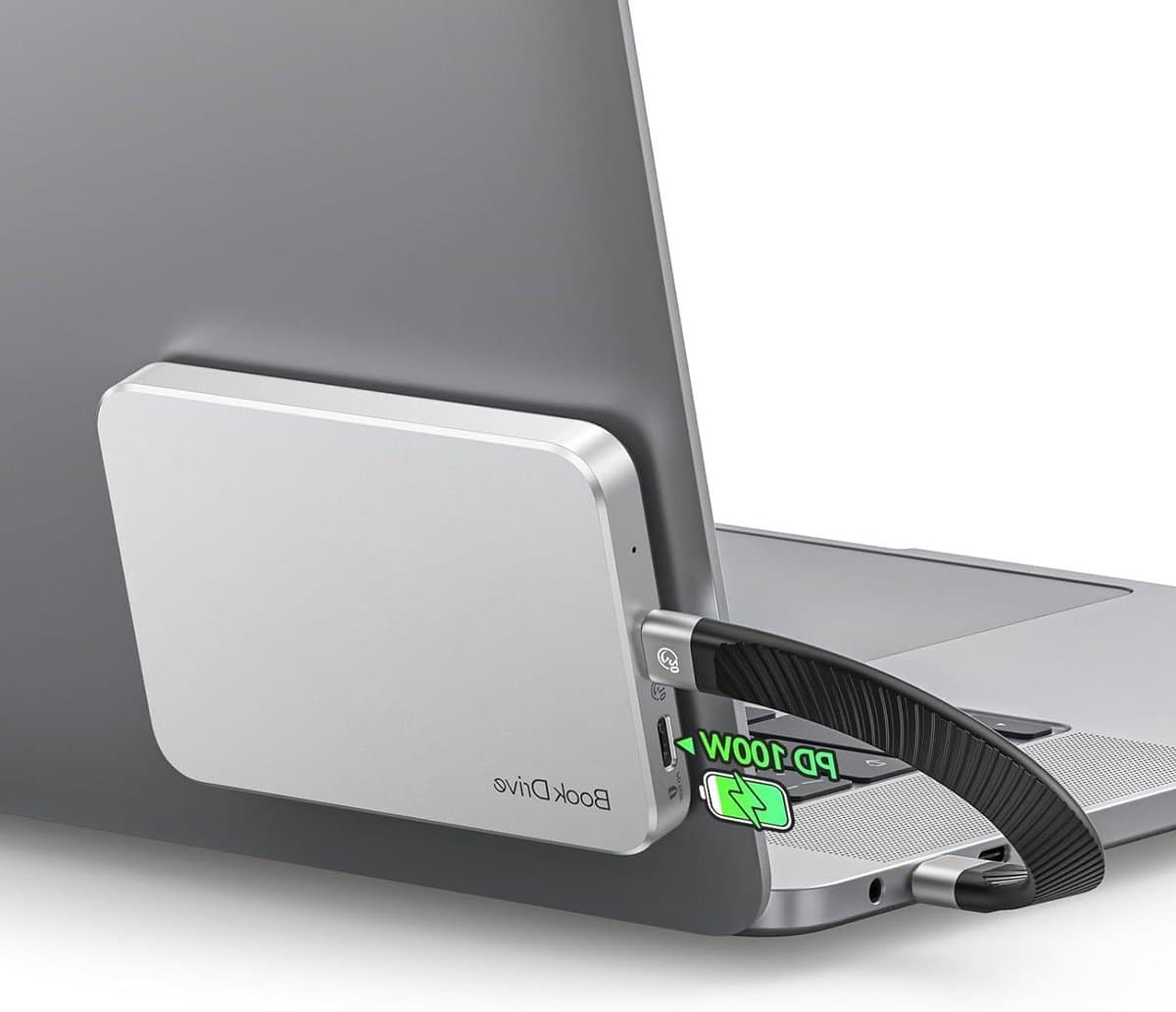Externe SSD - Portable Drive - Bestanden Opslaan - Hoge Snelheid - 2 TB - Zilver — afbeelding 1