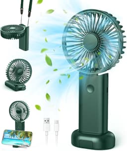Mini draagbare ventilator, handventilator, kleine reisventilator, oplaadbare handventilator met 3 snelheden, persoonlijke ventilator voor buitengebruik, op reis, op kantoor en tijdens het kamperen. — thumbnail 1