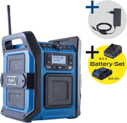 Scheppach Bouwradio DAB+ 20V - DAB Radio - Incl. Accu en Oplader - 30W - Werfradio voor Bouwplaats, Garage & Werkplaats - C-DAB30-X — thumbnail 3