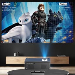 4K with Google TV, native 1080p,AI-beeldverbetering, Autofocus, slimme Beamer met automatische keystone-correctie — thumbnail 2