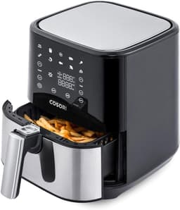 Airfryer - Friteuse zonder olie - Gezond koken - Grote capaciteit - 5.5 liter - Zilver — thumbnail 4